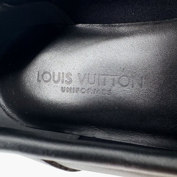 Louis Vuitton Academy Loafers Black LV Chain Platform Size 37.5 US 7.5 Women's - Picture 14 of 15